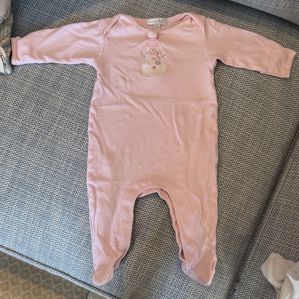 Magnolia Light Pink Snowman Footie